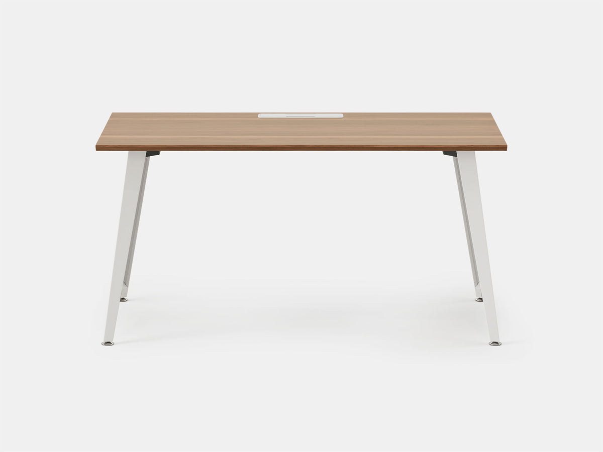 Office Desk – 60" x 30" / White / Walnut