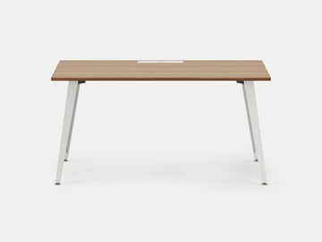 Office Desk – 60" x 30" / White / Walnut