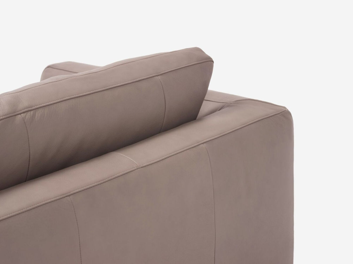 Suave Chrome - Right Hand Facing Backless Chaise - 1.5" Legs