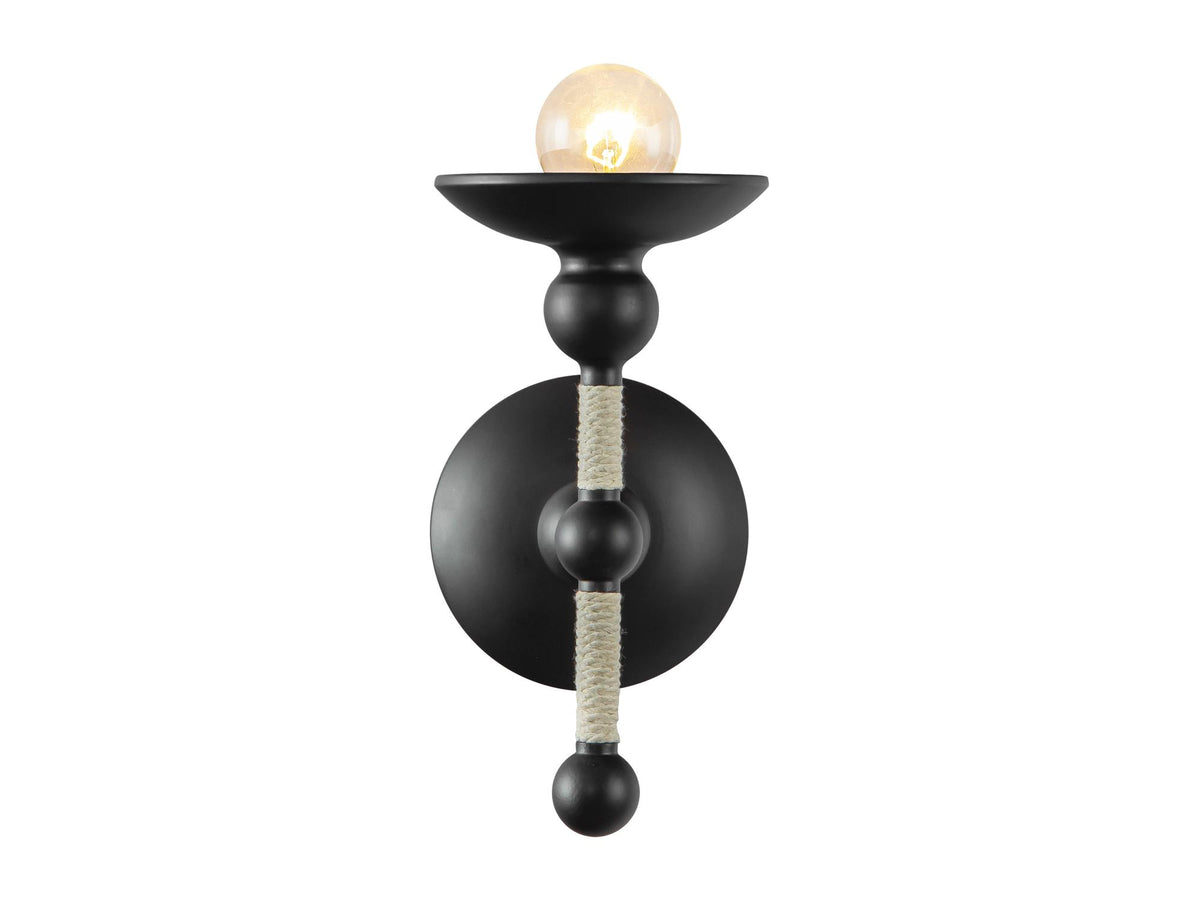 Nadine Wall Light – Matte Black/Cotton – view 2