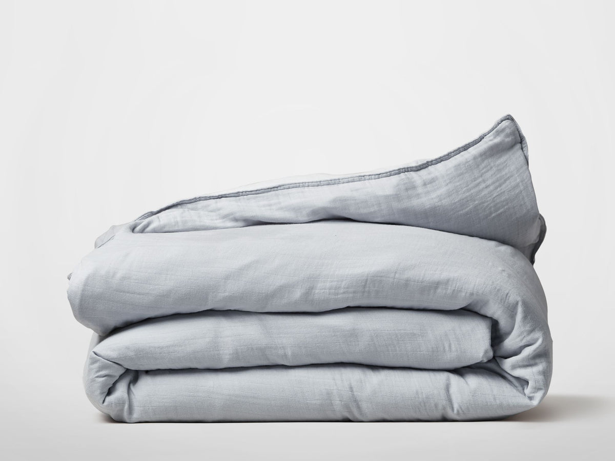 Silk & Snow Muslin Duvet Cover – Full/Queen / Luna