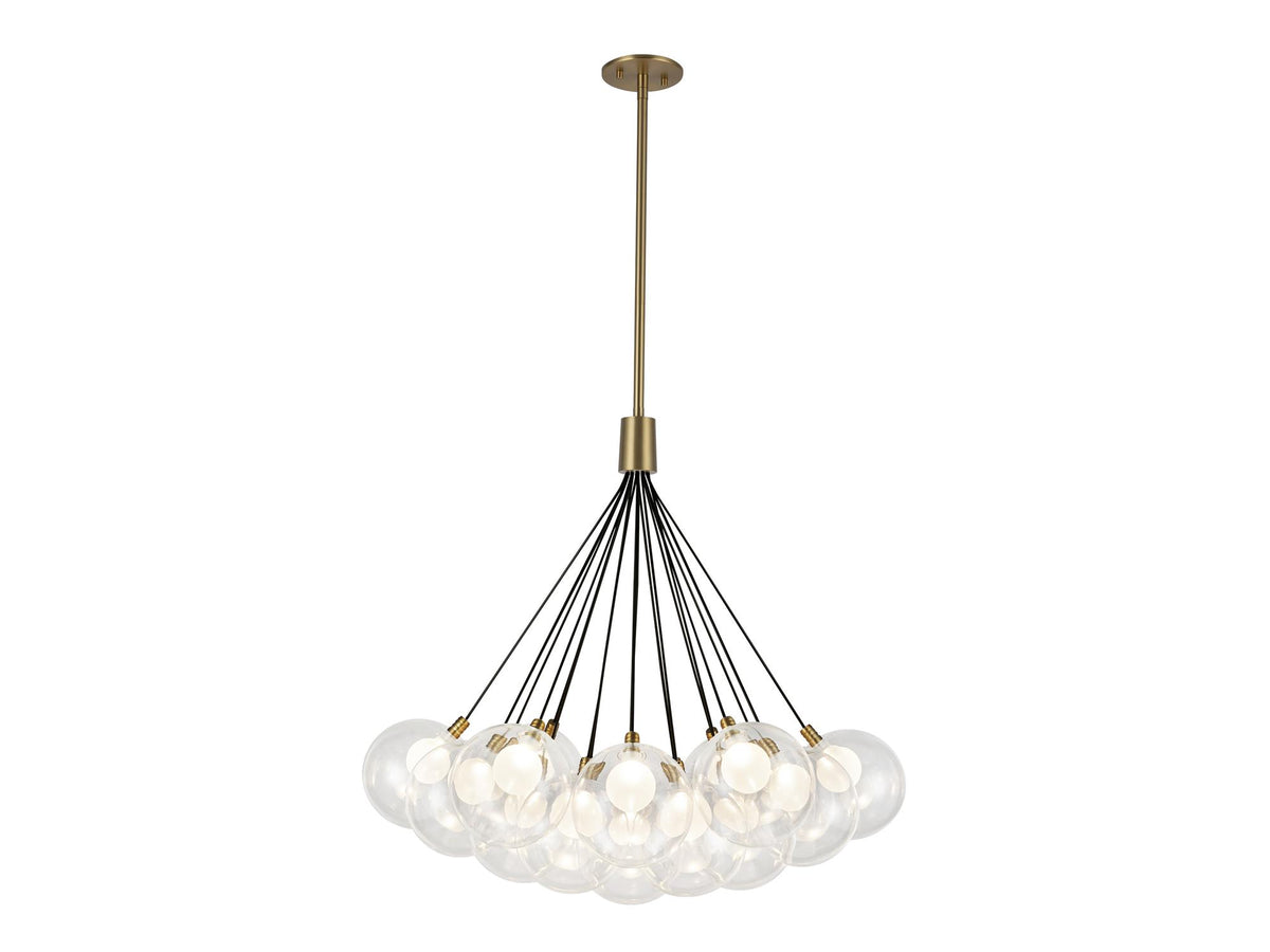 Bolla Chandelier – 28" / Brushed Gold