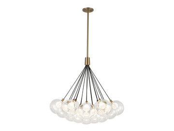Bolla Chandelier – 28" / Brushed Gold