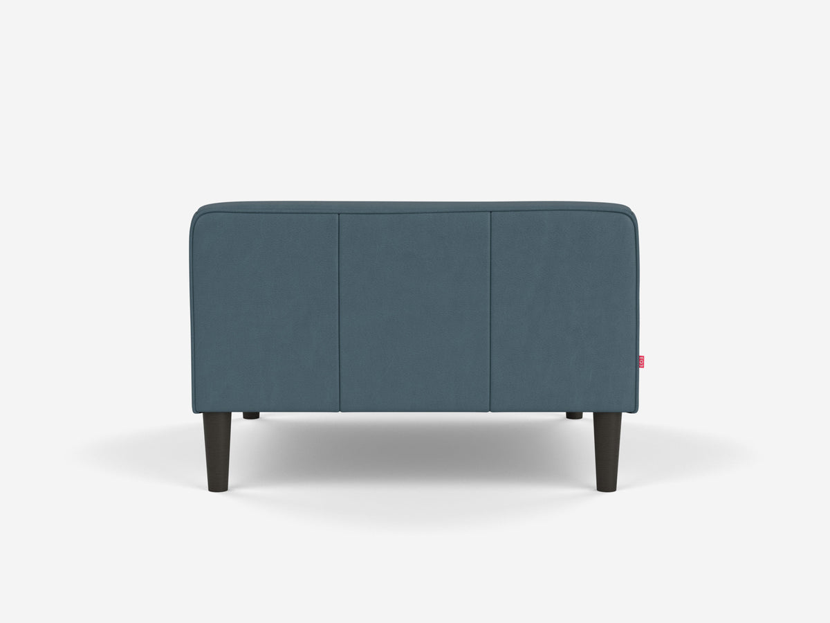 Donna Blue Well with Black Ash Legs - Low Arm Height