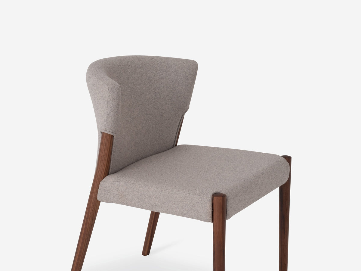 Wren Dining Chair – Upholstered Back / Walnut – view 3
