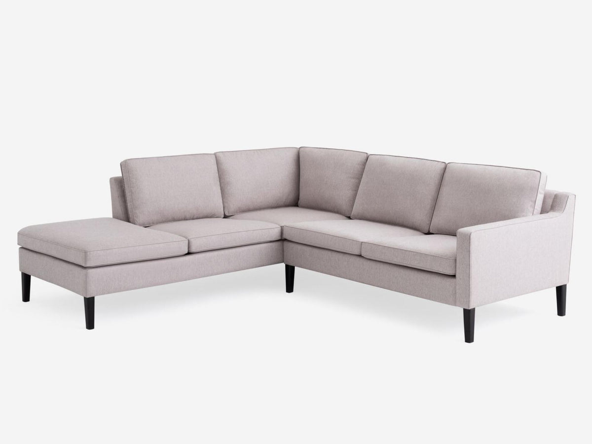 Dillon Dune with Onyx Legs - Left Hand Facing Corner Chaise