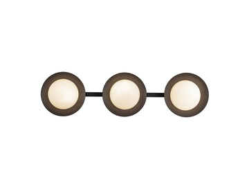 Cleo Wall Sconce – 3 Lights / Black/Opal Glass