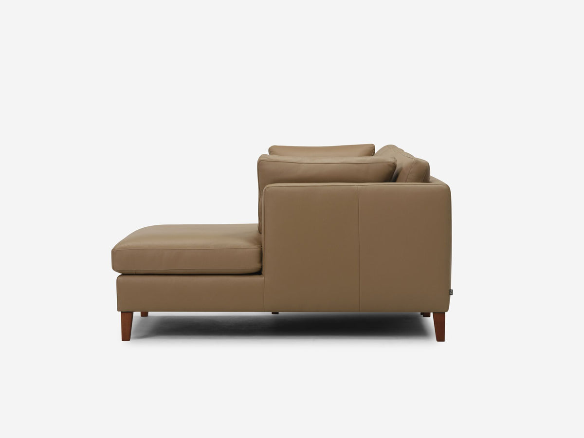 Rein Toast with Java Legs - Right Hand Facing Chaise