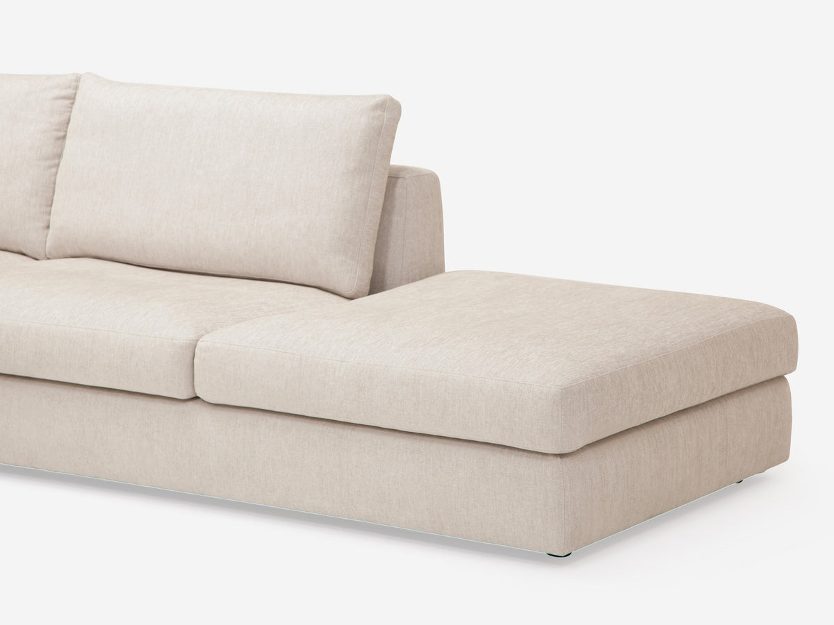 Coda Beach - Right Hand Facing Backless Chaise - 1.5" Legs