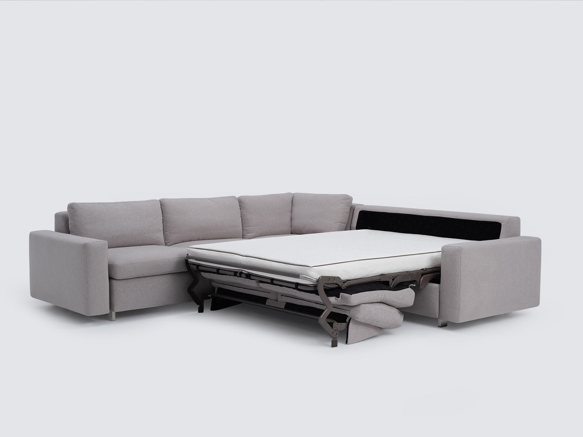 Ava Cloud with Stainless Steel Legs - Standard Arms - Left Hand Facing Storage Loveseat