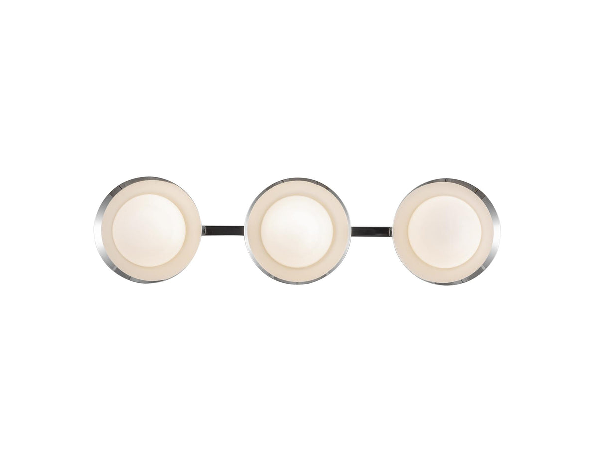 Cleo Wall Sconce – 3 Lights / Chrome/Opal Glass
