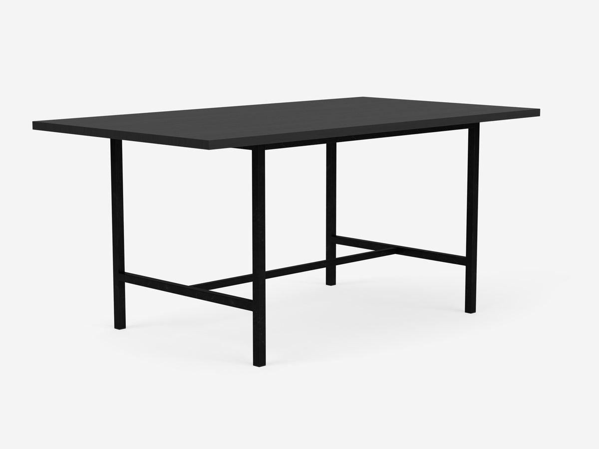 Kendall Custom Dining Table - 66" – Solid Black Oak – view 2