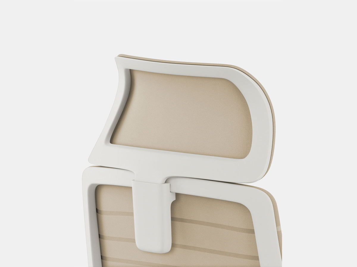 Ergonomic Headrest – Sand (White)