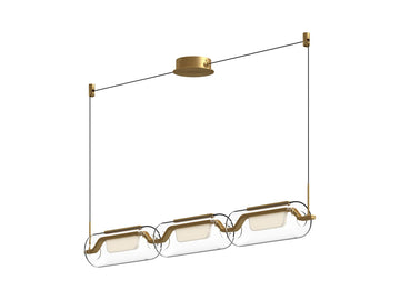 Hilo Linear Pendant – Brushed Gold