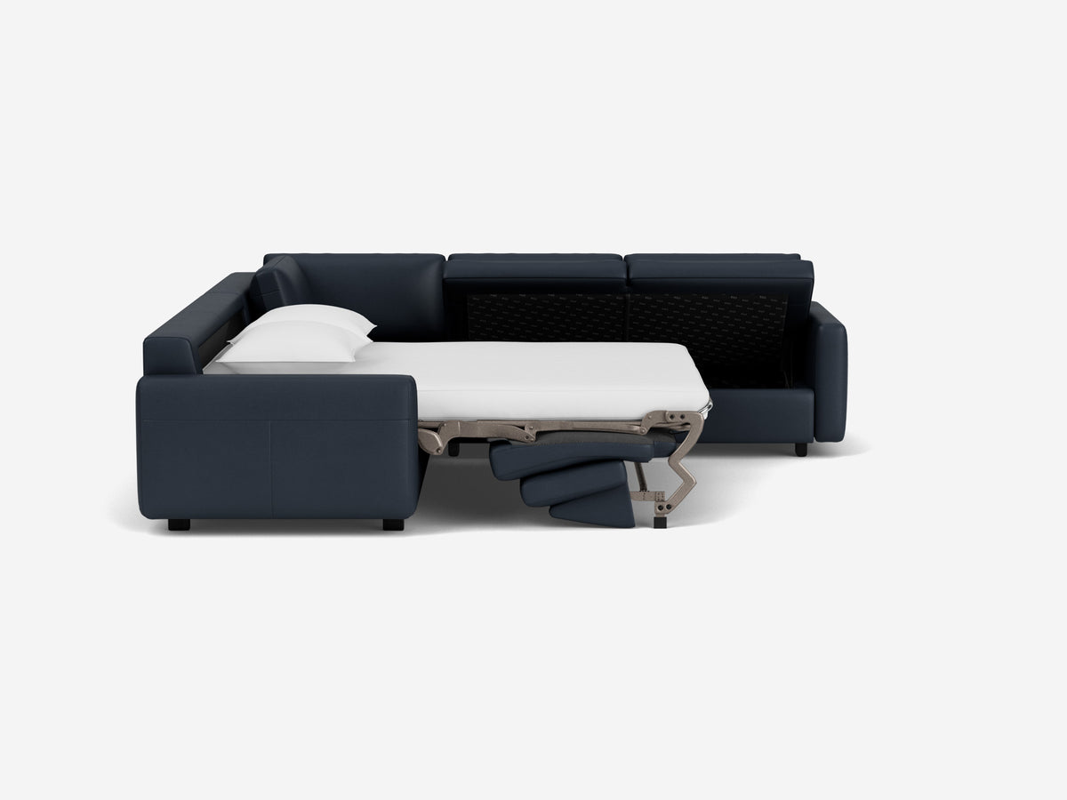 Evoque Atlantic with Black Ash Legs - Narrow Arms - Right Hand Facing Storage Loveseat