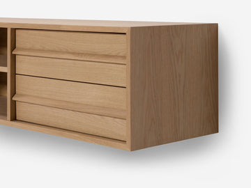 Marcel Floating Media Unit – 65" / Oak – view 5
