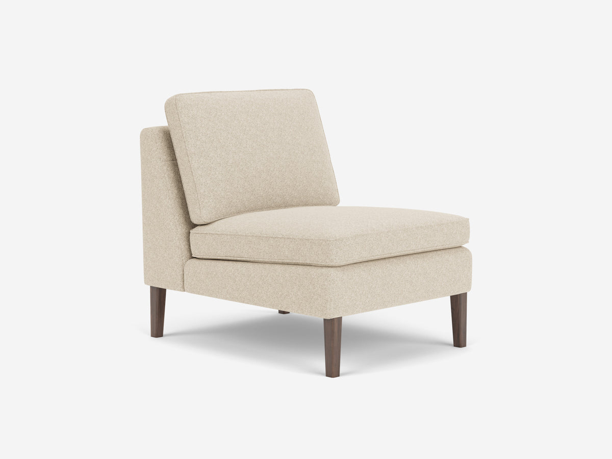 Lana Sand with Walnut Legs - Armless