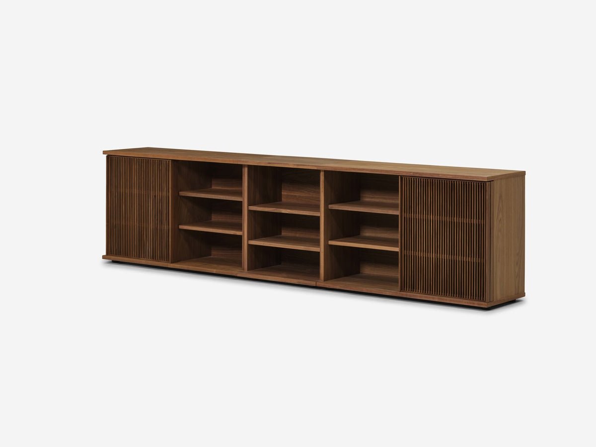 Extra Wide - Walnut - Slatted Doors