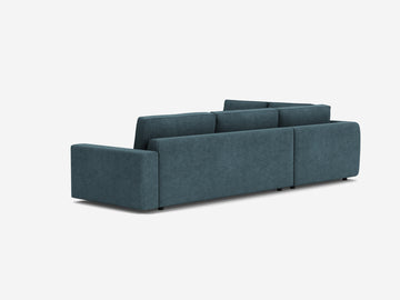 Lana Soft Blue - Left Hand Facing Full-Arm Chaise - 1.5" Legs