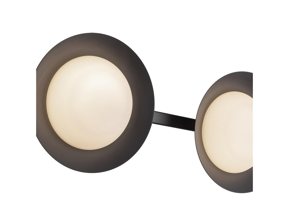 Cleo Wall Sconce – 3 Lights / Black/Opal Glass – view 3