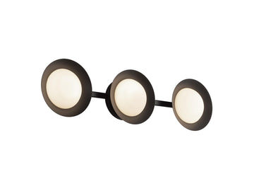 Cleo Wall Sconce – 3 Lights / Black/Opal Glass – view 2