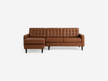 Classic Sahara with Black Ash Legs - Left Hand Facing Chaise - Low Arm Height