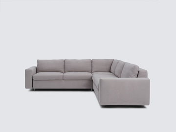 Ava Cloud with Stainless Steel Legs - Standard Arms - Left Hand Facing Storage Loveseat
