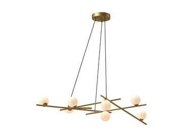 Amara Chandelier – 54" / Brushed Gold
