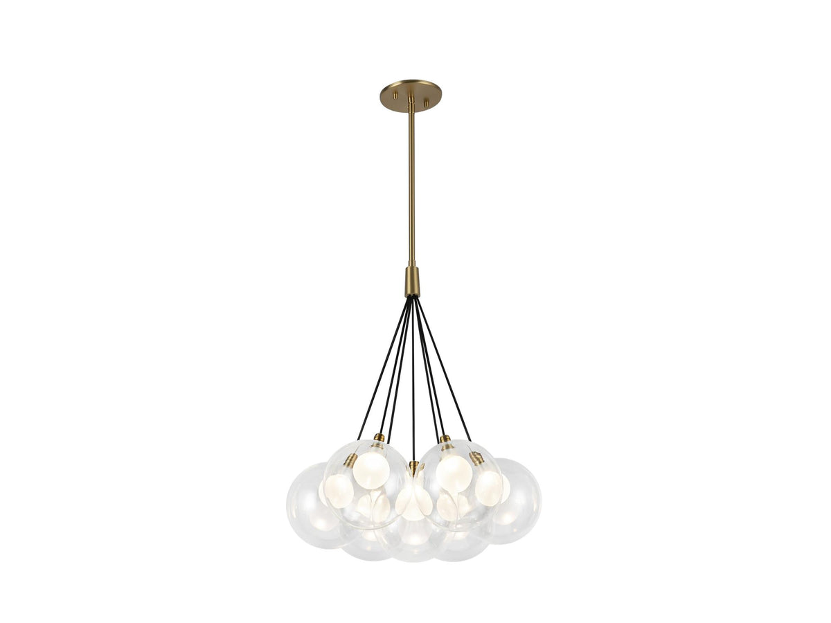 Bolla Chandelier – 17" / Brushed Gold