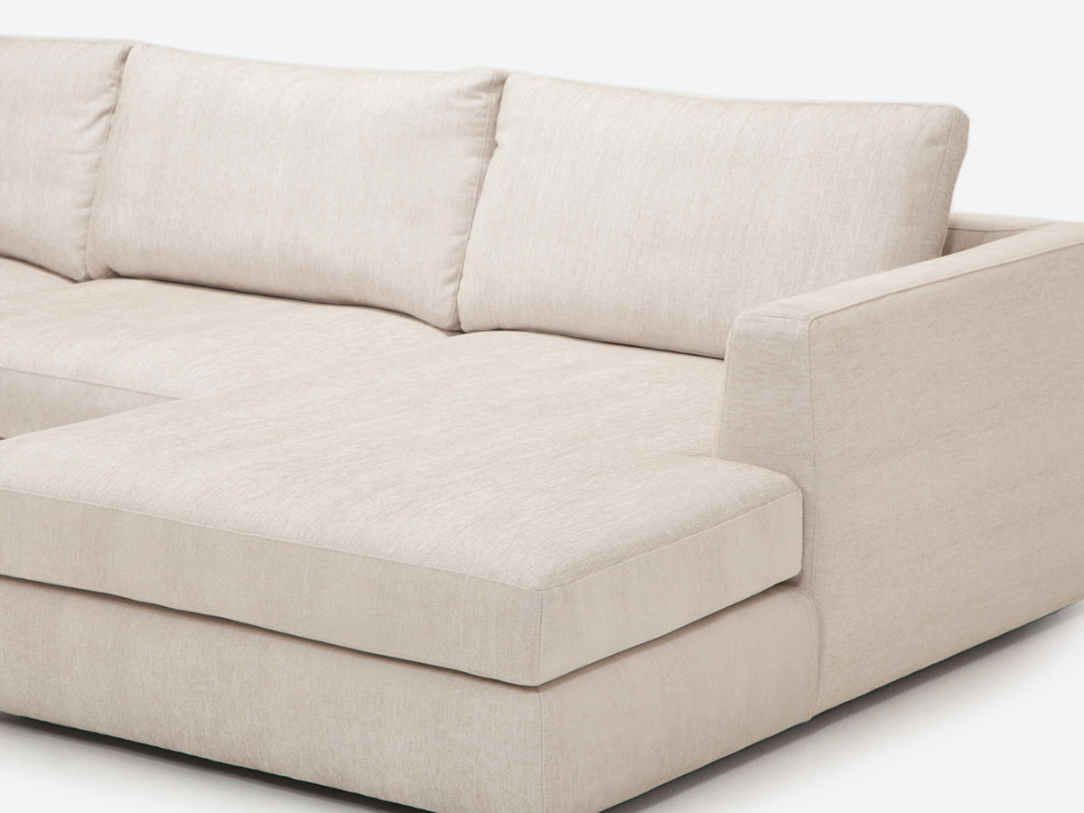 Coda Beach - Right Hand Facing Chaise - Angled Arms - 1.5" Legs