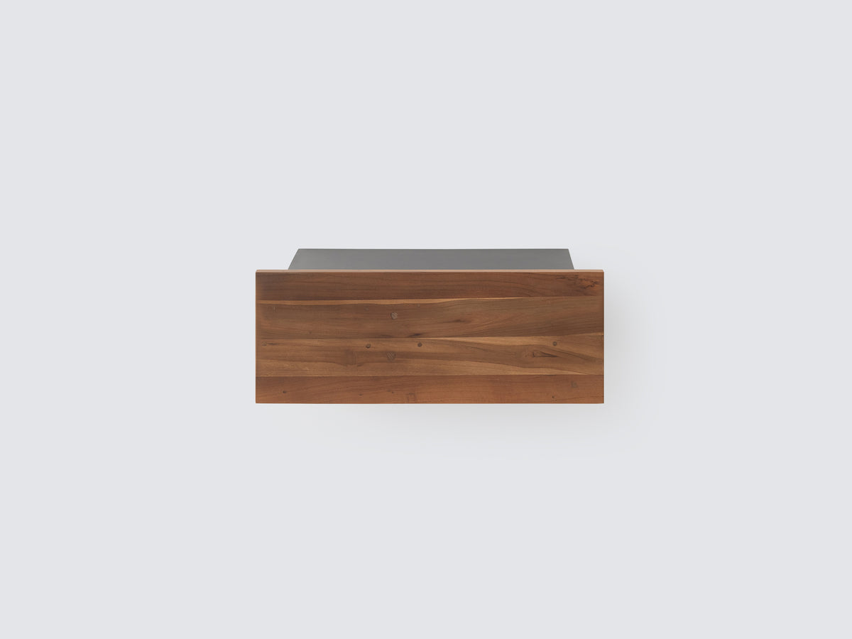 Reclaimed Teak Floating Nightstand – Charcoal