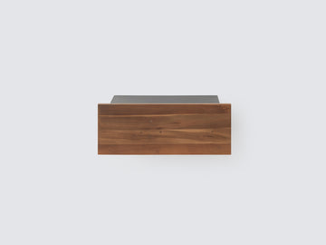 Reclaimed Teak Floating Nightstand – Charcoal