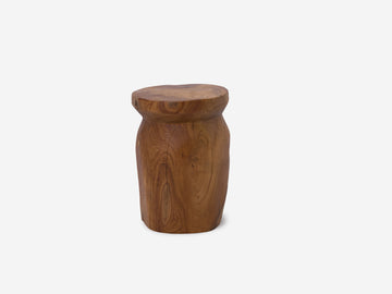 Solid Teak Stool - Round – Reclaimed Teak – view 2
