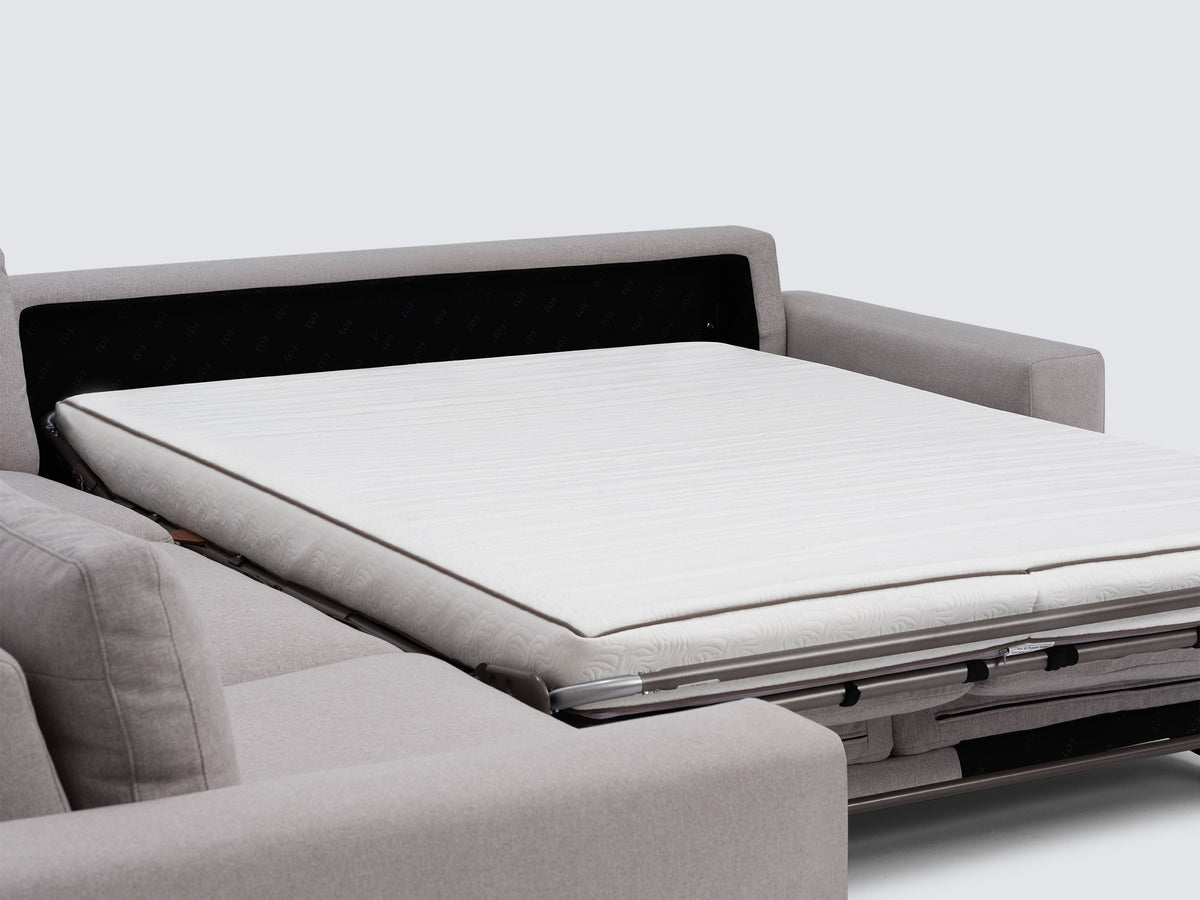 Ava Cloud with Stainless Steel Legs - Standard Arms - Left Hand Facing Storage Loveseat