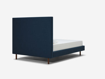 High - Square - Button Tufted - Lana Dark Turquoise - Walnut Legs