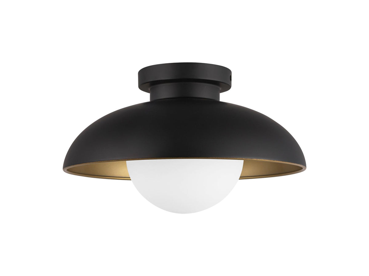 Rubio Flush Mount Light – 12" / Matte Black/Opal Matte Glass – view 3