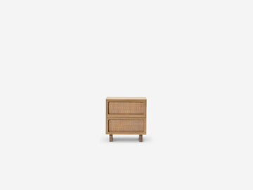 Stadium Double Drawer Nightstand – Oak