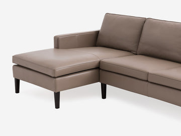 Suave Chrome with Onyx Legs - Left Hand Facing Chaise