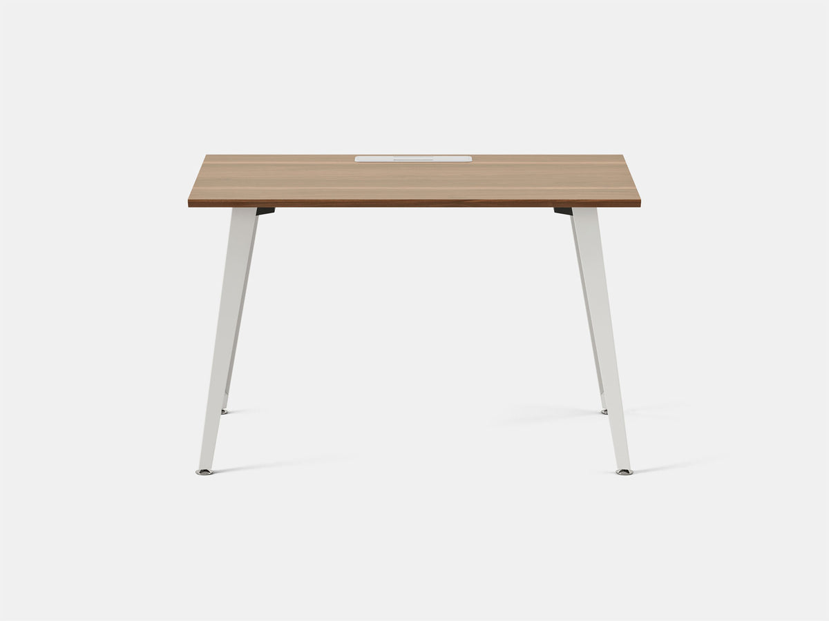 Office Desk – 48" x 24" / White / Walnut