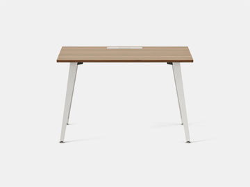 Office Desk – 48" x 24" / White / Walnut