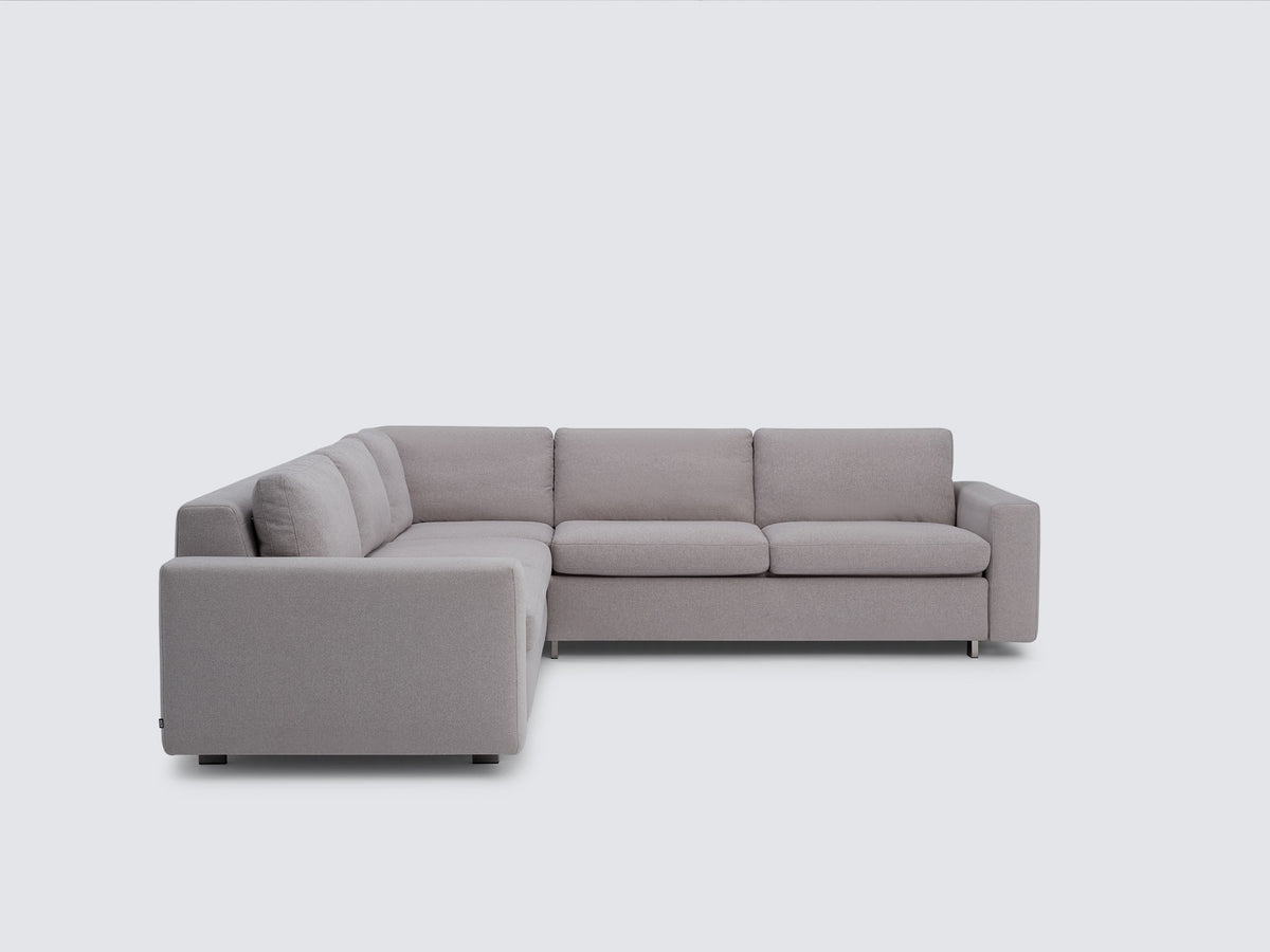 Ava Cloud with Stainless Steel Legs - Standard Arms - Left Hand Facing Storage Loveseat