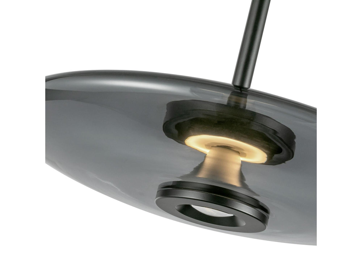 Kyoto Pendant – Black/Smoked Glass – view 3