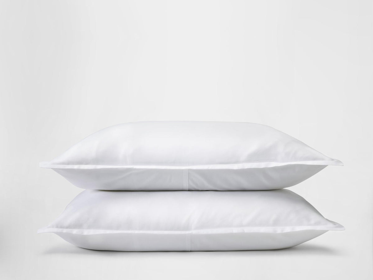 Silk & Snow Egyptian Cotton Sham Set – Standard / White