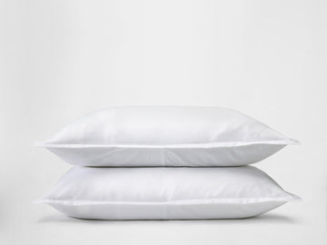 Silk & Snow Egyptian Cotton Sham Set – Standard / White
