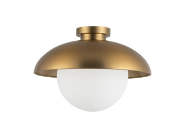 Rubio Flush Mount Light – 16" / Aged Gold/Opal Matte Glass – view 3
