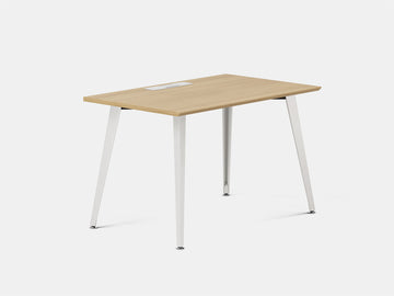 Office Desk – 48" x 24" / White / Woodgrain – view 2