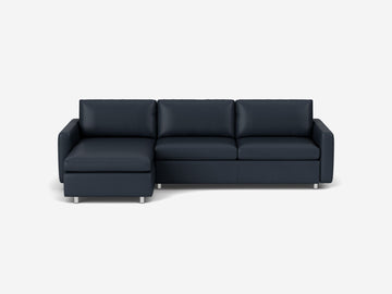 Evoque Atlantic with Stainless Steel Legs - Narrow Arms - Double - Left Hand Facing Storage Chaise