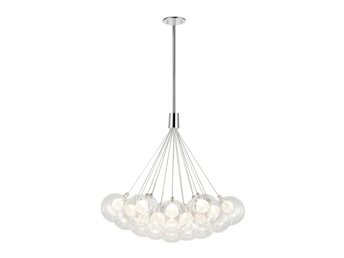 Bolla Chandelier – 28" / Chrome