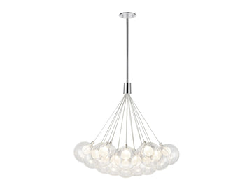 Bolla Chandelier – 28" / Chrome