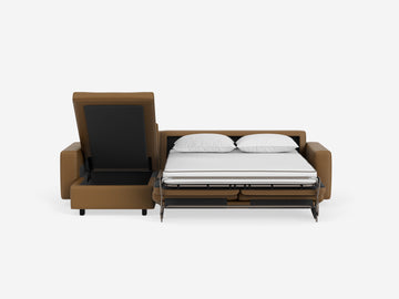 Rein Toast with Black Ash Legs - Standard Arms - Double - Left Hand Facing Storage Chaise